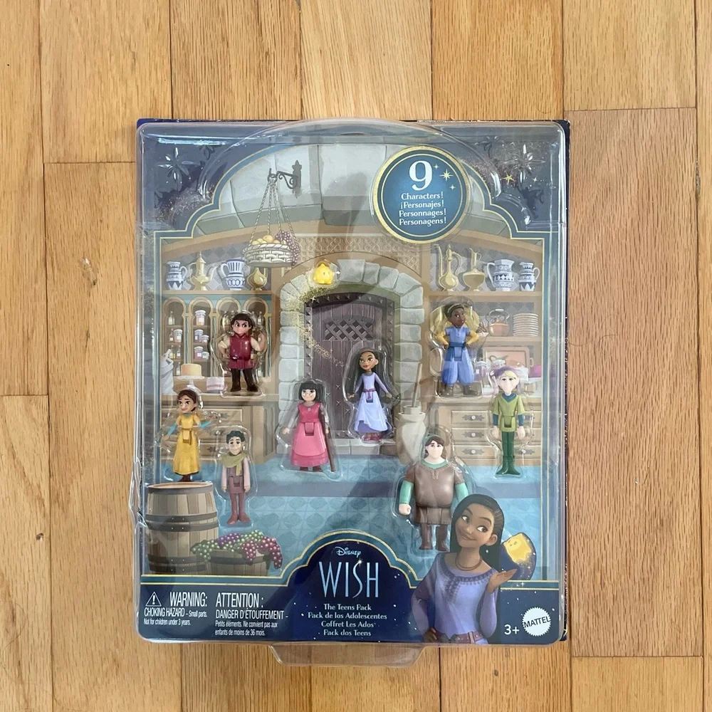 Disney’s Wish the Teens Mini Doll Set, 8 Posable Dolls & Star Figure, Characters